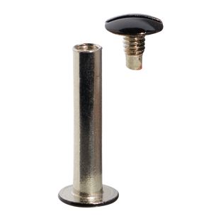 Boekschroeven, zwart gelakt 20 mm