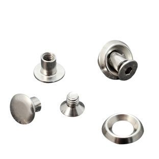 Busschroeven met rozet onderlegschijf, 6 mm, vernikkeld 