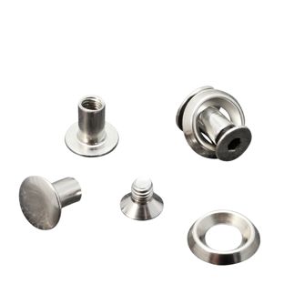 Busschroeven met rozet onderlegschijf, 7 mm, vernikkeld 