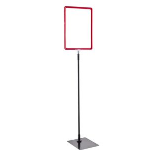 Posterframe met voet en houder (set) A4 null | null | onderstel: zwart