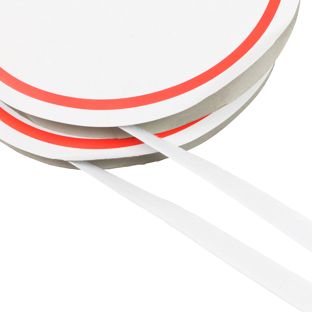 Zelfklevend klittenband, set bestaande uit 25 m lusband en 25 m haakband 16 mm | wit 
