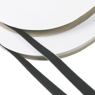 Zelfklevend klittenband, set bestaande uit 25 m lusband en 25 m haakband 20 mm | zwart 