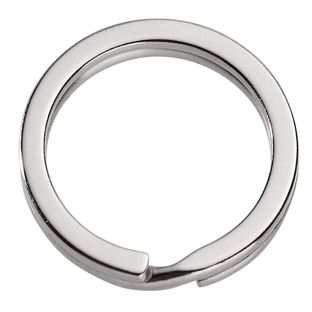 Sleutelringen, vernikkeld plat 25 mm