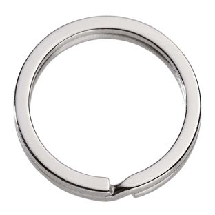 Sleutelringen, vernikkeld plat 30 mm