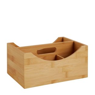 Houten bureau-organizer met handvat 