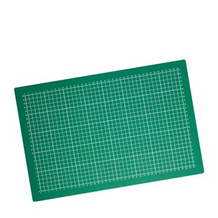 Snijmat, A3, 45 x 30 cm, zelfherstellend, met raster/ruitpatroon groen|zwart 