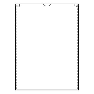 U-hoezen/etuis, 148 x 210 mm, korte zijde geopend, transparant 