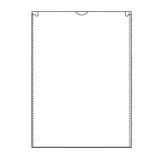 U-hoezen/etuis, 210 x 297 mm, korte zijde geopend, transparant 