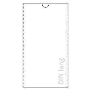 U-hoezen/etuis, transparant 1/3 A4