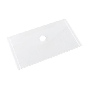 Documentenmappen DIN lang, met inhangstrook en klittenbandsluiting, PP-folie, mat-transparant 