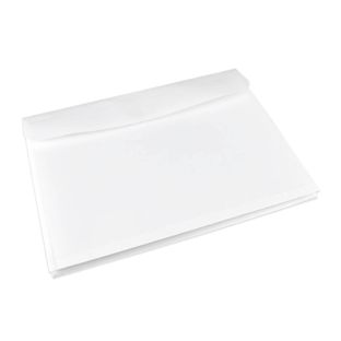 Documentenmappen A4, met klittenbandsluiting en vouwnaad, tot 400 vel, PP-folie, wit 