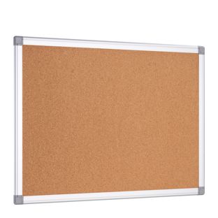 Prikbord van kurk met aluminium lijst 60 x 45 cm 