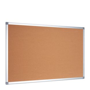 Prikbord van kurk met aluminium lijst 90 x 60 cm 