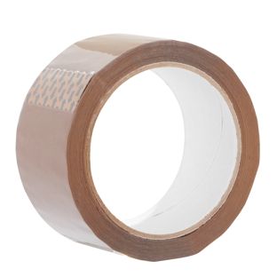 PP-verpakkingstape, 50 mm breed, bruin (Rol á 66 m) 