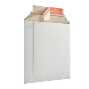 Kartonnen envelop B5, 21 x 26,5 x 3 cm, zelfklevende sluiting, scheurstrip, wit 