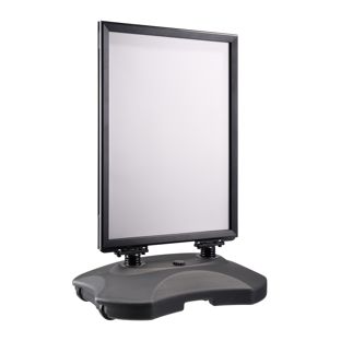 Stoepbord B2 STORM-STOP Lite met waterreservoir, windbestendig, 32 mm profiel, verstek 