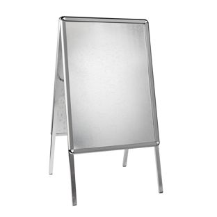 Stoepbord A1 Outdoor SOLID-STOP 32 mm | rond  | zilver 
