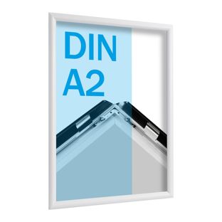 Kliklijsten, aluminium, A2 wit  | 25 mm | in verstek 