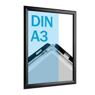 Kliklijsten A3 standaard zwart  | 25 mm | in verstek 