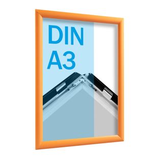 Kliklijsten A3 standaard oranje  | 25 mm | in verstek 