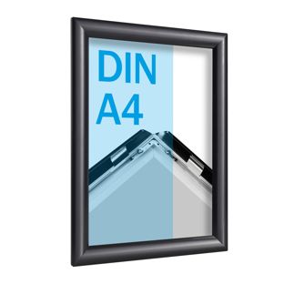 Kliklijsten, aluminium, A4 zwart  | 25 mm | in verstek 