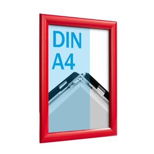 Kliklijsten, aluminium, A4 rood  | 25 mm | in verstek 