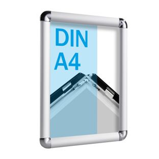 Kliklijsten, aluminium, A4 zilver  | 25 mm | rond 