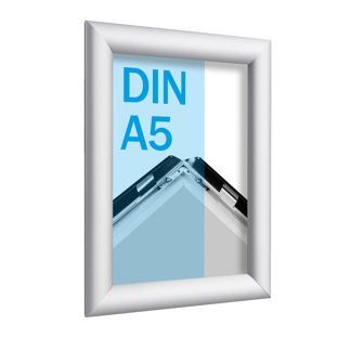 Kliklijsten, aluminium, A5 zilver  | 25 mm | in verstek 