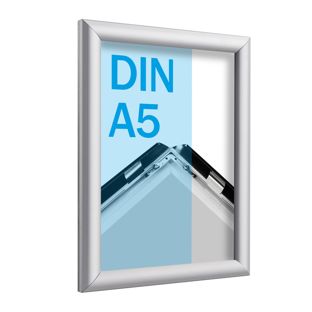 Kliklijsten, aluminium, A5 zilver  | 17 mm | in verstek 