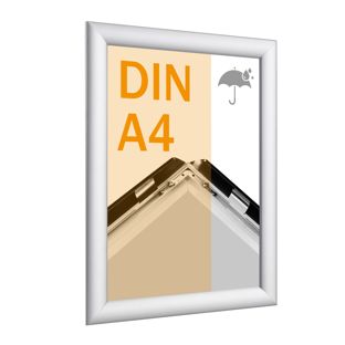 Kliklijsten, aluminium, A4, weerbestendig zilver 