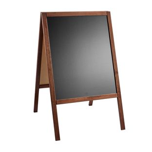 Wooden pavement sign WOOD-STOP, Lite M, 53 x 66 chalkboard 