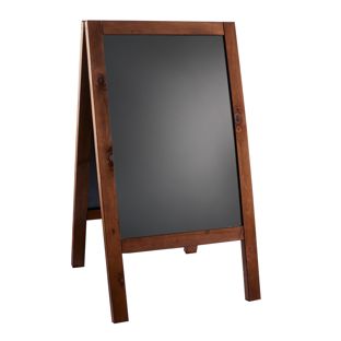 Stoepbord hout WOOD-STOP Pro L outdoor, 53 x 80 cm met krijtbord 