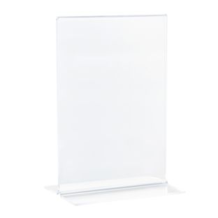 T-standaard,  staand formaat, transparant, acryl A7  | staand formaat 