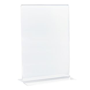 T-standaard,  staand formaat, transparant, acryl A6  | staand formaat 