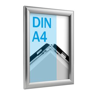 Kliklijsten, aluminium, A4 roestvrij staal  | 25 mm | in verstek 