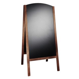 Houten stoepbord WOOD-STOP Switch L outdoor, 53 x 102 cm met krijtbord 