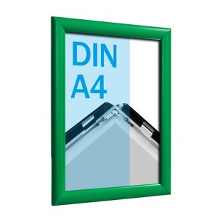 Kliklijsten, aluminium, A4 groen  | 25 mm | in verstek 
