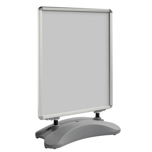 STORM-STOP Lite A0-stoepbord met waterreservoir, windbestendig, 32 mm profiel, afgeronde hoeken 