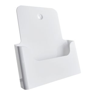 Brochurehouder voor aan de muur of als staande houder, polystyreen, transparant PTXD 