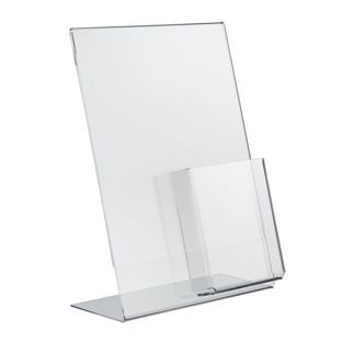 L-standaard met extra vak PREMIUM, acryl 
