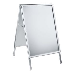 Stoepbord A1 Outdoor SOLID-STOP 32 mm | in verstek  | zilver 