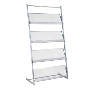 Folderrek DOVER, 12x A4, Zilver 12 