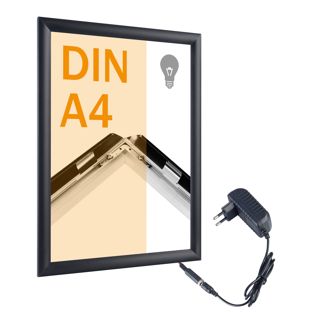Kliklijsten A4 LED zwart 
