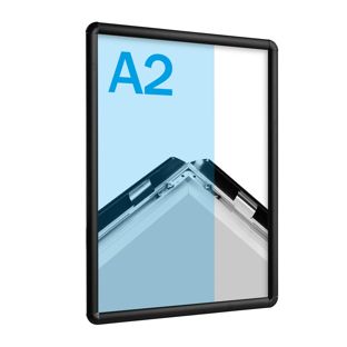 Kliklijsten, aluminium, A2 zwart  | 25 mm | rond 