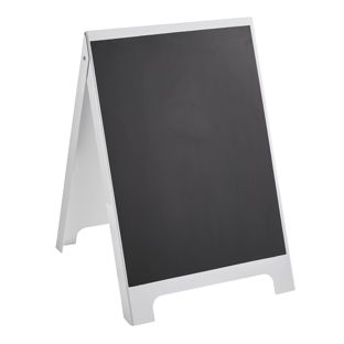Stoepbord PS-STOP 50,8 xx 80 cm, met krijtbord, wit 