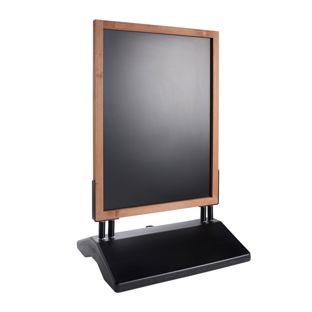 Houten stoepbord WOOD-STOP SWING Outdoor, 62 x 87 cm krijtbord, windbestendig 