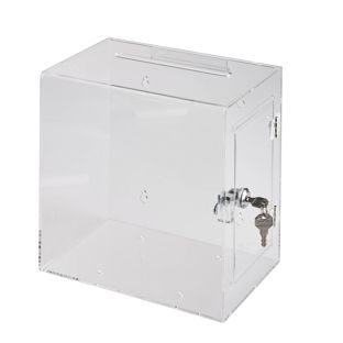 Donatiebox, afsluitbaar HQ, acryl null