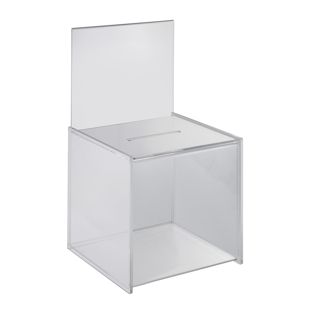 Donatiebox, met informatiebordje 203x375 mm, acryl 