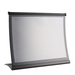 L-standaard CURVE met magnetisch frame A4, zwart liggend formaat 
