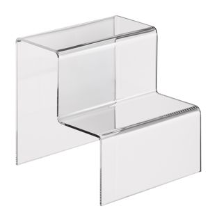 Deco trapje, acryl 105 x 100 x 100 mm  | transparant  | 2-tredig 